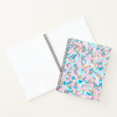 青とピンクの迷彩スパイラルノートブック ノートブック (内部)