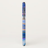 青とピンクの金ゴールド大理石アゲートモノグラム Case-Mate iPhoneケース (裏面/左)