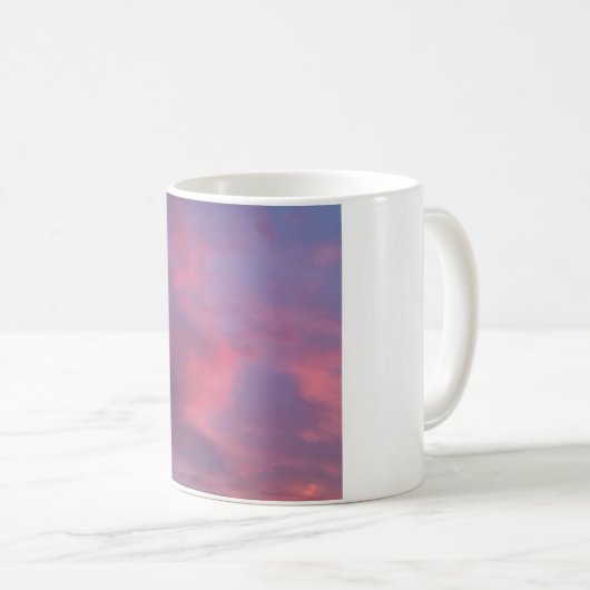 青とピンクの雲 コーヒーマグカップ (正面右)
