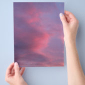 青とピンクの雲 チラシ (手)