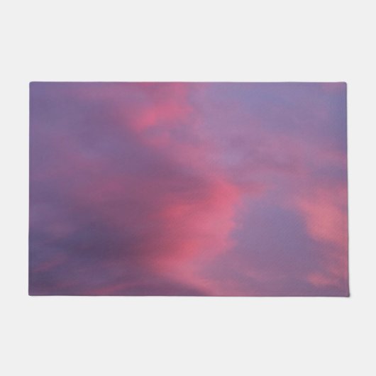 青とピンクの雲 ドアマット (正面)