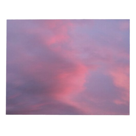 青とピンクの雲 ノートパッド (正面)