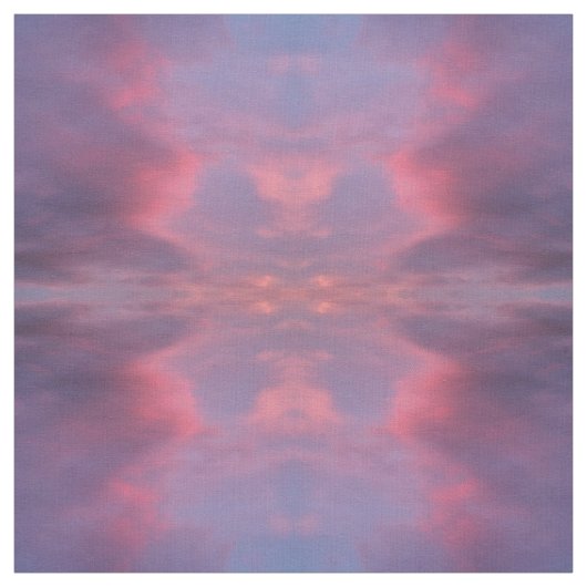 青とピンクの雲 ファブリック (見本)