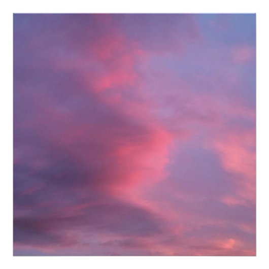 青とピンクの雲 フォトプリント            (正面)