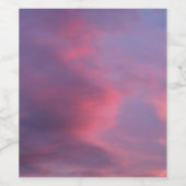 青とピンクの雲 ワインラベル (シングルラベル)