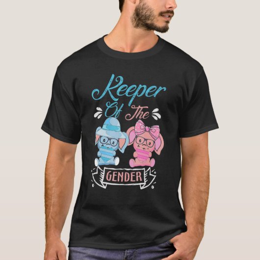 青とピンクのpのジェンダー・ゾウの飼育員 tシャツ (正面)