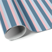 青とピンクストライプの ラッピングペーパー (ロールコーナー)
