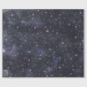 青とピンク星空の天の赤ちゃんシャワー ラッピングペーパー (フラット)