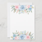 青とピンク結婚の 招待状 (裏面)