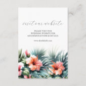 青とピンク結婚のWebサイト挿入カード エンクロージャーカード (正面)