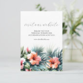 青とピンク結婚のWebサイト挿入カード エンクロージャーカード (スタンド正面)