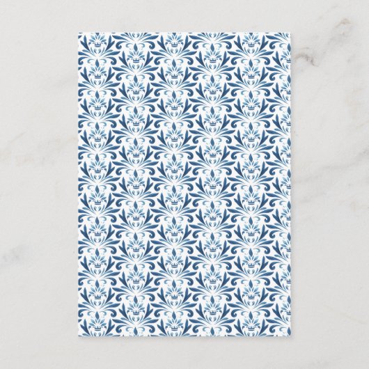 青とピンク結婚のWebサイト挿入カード エンクロージャーカード (裏面)