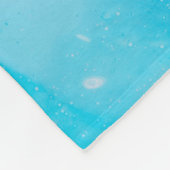 青とピンク絵画の フリースブランケット (角)