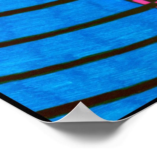 青とピンク、AJOlson ポスター (角)