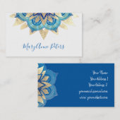 青とフェイク金ゴールド 名刺 (正面/裏面)