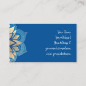 青とフェイク金ゴールド 名刺 (裏面)