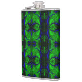 青と'フローティング'絡み合ったストローク フラスク (左)