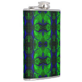 青と'フローティング'絡み合ったストローク フラスク (右)