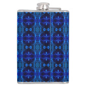 青と'フローティング'絡み合ったストローク フラスク (裏面)