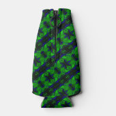 青と'フローティング'絡み合ったストローク ボトルクーラー (裏面)