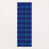 青と'フローティング'絡み合ったストローク ヨガマット (裏面)