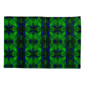 青と'フローティング'絡み合ったストローク 枕カバー (裏面)