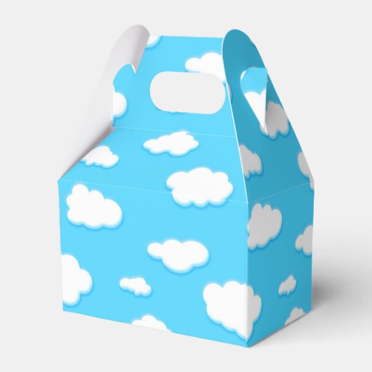 青とフワフワの白い雲の空 – お気に入りボックス フェイバーボックス (裏面サイド)