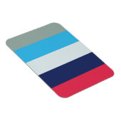 青とブルゴーニュのストライプ マグネット (右側)