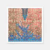 青とベージュのスカーフの写真 スタンダードカクテルナプキン (正面)