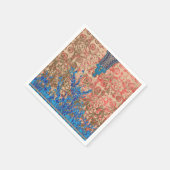青とベージュのスカーフの写真 スタンダードカクテルナプキン (角)