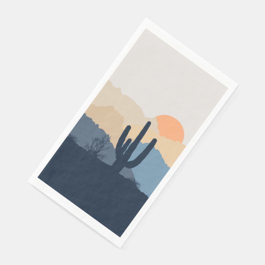 青とベージュの砂漠の日の出 (コーナー)