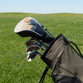 青とベージュの砂漠の日の出 ゴルフヘッドカバー (インサイチュ)