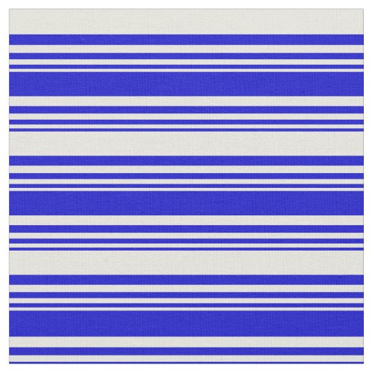 青とベージュの色の線のパターン ファブリック (クローズアップ)