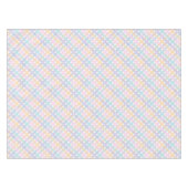 青とベージュの花 テーブルクロス (正面(横))