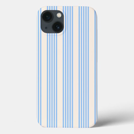 青とベージュの5つのストライプパターン Case-Mate iPhoneケース (裏面)