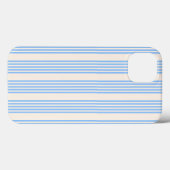 青とベージュの5つのストライプパターン Case-Mate iPhoneケース (裏面 (横))