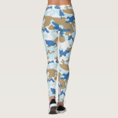 青とベージュカモフラージュ レギンス (裏面)