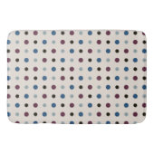 青とマゼンタのドット バスマット (正面)