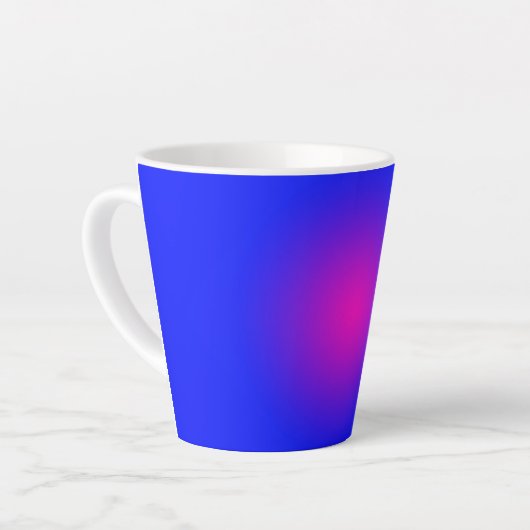 青とマゼンタのビッグデー カフェラテマグ (左アングル)