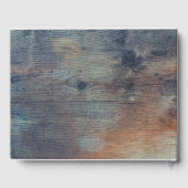 青とマルーンの素朴ヴィンテージフローラ ゲストブック (裏面)