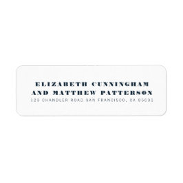 青とモダンミニマ結婚リストの差出人住所 ラベル