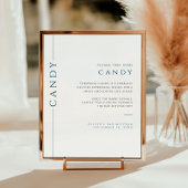 青とモダン白のバー(ユダヤ教の)バル・ミツバーキャンディサイン ポスター