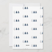 青とモダン金ゴールドのクリスマスツリー シーズンカード (裏面)