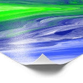 青とライムグリーンマーブルスワーズジグソーパズル フォトプリント            (角)