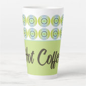 青とライムグリーン カフェラテマグ (正面)