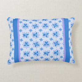 青とラベンダースターキルトパターン アクセントクッション