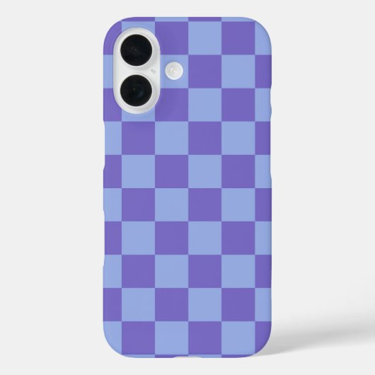 青とラベンダーチェッカーボードパターン Case-Mate iPhoneケース (裏面)