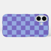 青とラベンダーチェッカーボードパターン Case-Mate iPhoneケース (裏面 (横))