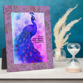 青とラベンダーピーコック フォトプラーク (側面)