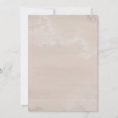 青と中性のフローラリース|バニー·イースター 招待状 (裏面)